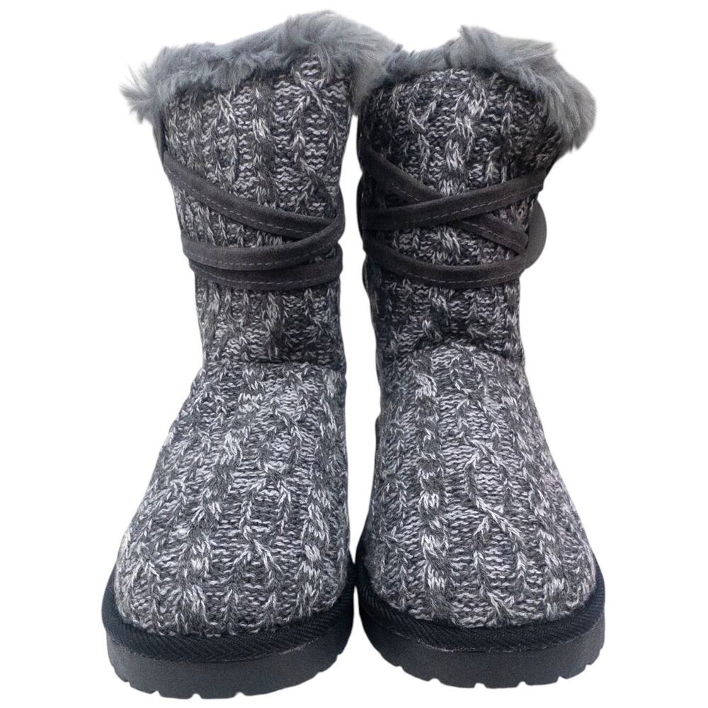 MUK LUKS Heather Gray Camila Water Resistant Ankle Booties Women's Size 7 - Picture 4 of 6